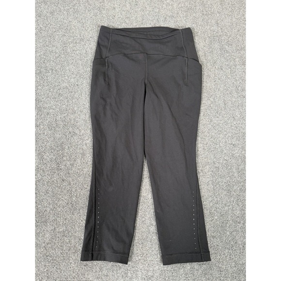 lululemon athletica Pants - Lululemon Swift Speed High-Rise Crop Leggings Womens 6 Black 21" Running Pockets